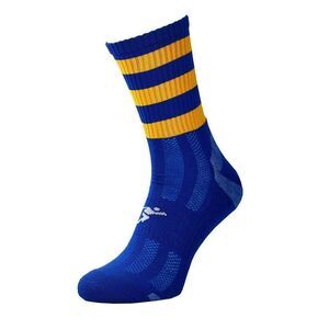 Precision Unisex Adults Pro Hooped Gaelic Mid Socks / Royal Blue/Amber Glow